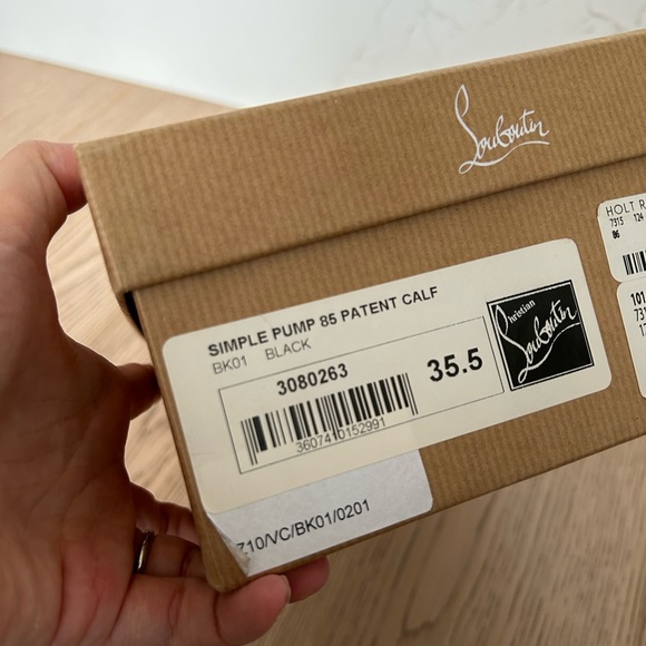 Christian Louboutin Simple Pump 85mm Patent Calf in Black - Picture 10 of 13